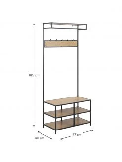 Meuble d'entrée industriel métal Seaford, larg. 77 x haut. 185 cm -Entrée & couloir Soldes Meuble dentree industriel metal Seaford 2