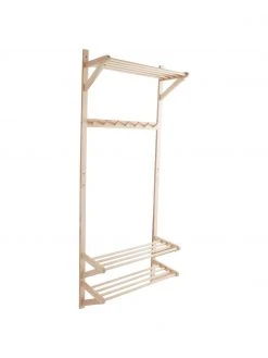 Meuble d'entrée mural bois de pin Cole, larg. 75 x prof. 32 cm