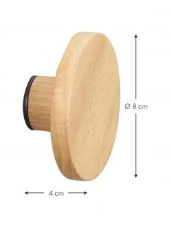 Rowico Pat&egrave;re bois de ch&ecirc;ne Milford, Ø 8 x prof. 4 cm -Entrée & couloir Soldes Patere bois de chene Milford 2