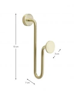 H&uuml;bsch Pat&egrave;re m&eacute;tal dor&eacute; Swing, larg. 3 x haut. 13 cm -Entrée & couloir Soldes Patere metal dore Swing 2