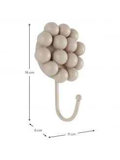 Patère porcelaine beige Benevento, 2 pièces, larg. 11 x haut. 16 cm -Entrée & couloir Soldes Patere porcelaine beige Benevento 2 pieces 2