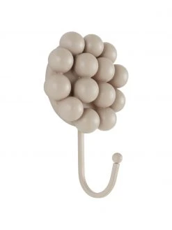 Patère porcelaine beige Benevento, 2 pièces, larg. 11 x haut. 16 cm