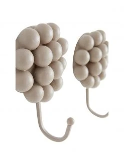 Patère porcelaine beige Benevento, 2 pièces, larg. 11 x haut. 16 cm -Entrée & couloir Soldes Patere porcelaine beige Benevento 2 pieces 5