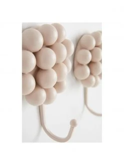 Patère porcelaine blanc crème Benevento, 2 pièces, larg. 11 x haut. 16 cm -Entrée & couloir Soldes Patere porcelaine blanc creme Benevento 2 pieces 2