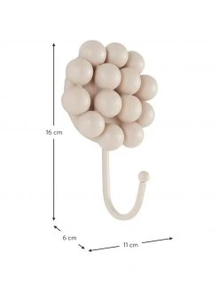 Patère porcelaine blanc crème Benevento, 2 pièces, larg. 11 x haut. 16 cm -Entrée & couloir Soldes Patere porcelaine blanc creme Benevento 2 pieces 3