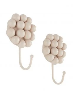 Patère porcelaine blanc crème Benevento, 2 pièces, larg. 11 x haut. 16 cm -Entrée & couloir Soldes Patere porcelaine blanc creme Benevento 2 pieces 4