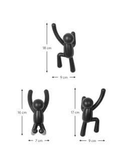 Umbra Patères design noires Buddy, 3 élém., Lot de différentes tailles -Entrée & couloir Soldes Pateres design noires Buddy 3 elem 2