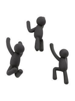 Umbra Patères design noires Buddy, 3 élém., Lot de différentes tailles -Entrée & couloir Soldes Pateres design noires Buddy 3 elem 3