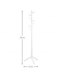 Porte-manteau en bois avec 6 crochets Bremen, larg. 51 x haut. 176 cm 8 Porte-manteau en bois avec 6 crochets Bremen, larg. 51 x haut. 176 cm -Entrée & couloir Soldes Porte manteau en bois avec 6 crochets Bremen 5