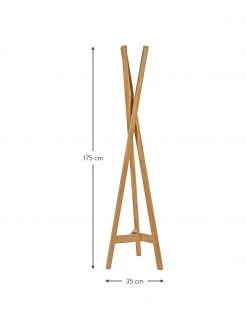 Woodman Porte-manteau en bois de chêne Clift, larg. 35 x haut. 175 cm -Entrée & couloir Soldes Porte manteau en bois de chene Clift 2