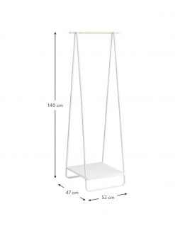 Yamazaki Porte-manteau en métal blanc Tower, larg. 52 x haut. 140 cm -Entrée & couloir Soldes Porte manteau en metal blanc Tower 3