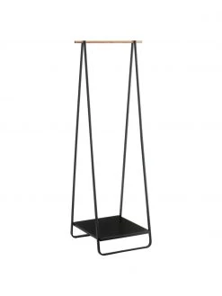 Yamazaki Porte-manteau en métal noir Tower, larg. 52 x haut. 140 cm