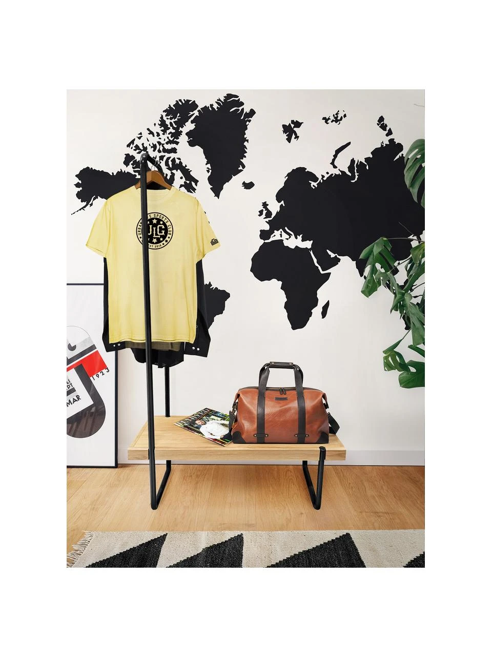 Woodman Porte-manteau industriel Ben, larg. 90 x haut. 160 cm 2 Woodman Porte-manteau industriel Ben, larg. 90 x haut. 160 cm – Image 2