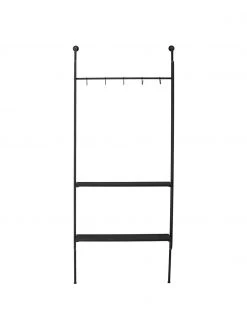 Bloomingville Porte-manteau m&eacute;tal noir Zilia, larg. 76 x haut. 180 cm -Entrée & couloir Soldes Porte manteau metal noir Zilia 3