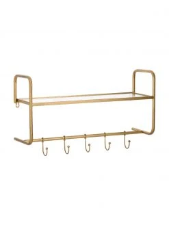 Porte-manteau mural doré Hatstand, larg. 63 x haut. 23 cm