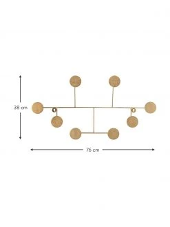 Bloomingville Portemanteau en m&eacute;tal dor&eacute; Fia, larg. 76 x haut. 38 cm -Entrée & couloir Soldes Portemanteau en metal dore Fia 2