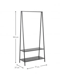 Portemanteau en métal noir Seaford, larg. 77 x haut. 165 cm -Entrée & couloir Soldes Portemanteau en metal noir Seaford 2