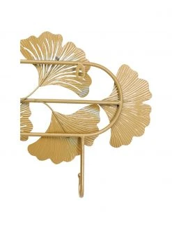 Kare Design Portemanteau métal doré Ginkgo, larg. 72 x haut. 31 cm -Entrée & couloir Soldes Portemanteau metal dore Ginkgo 5