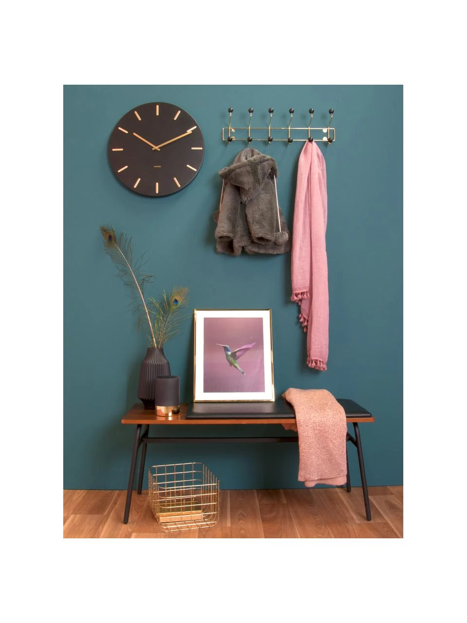 Present Time Portemanteau mural XL en métal Saturnus, larg. 54 x haut. 16 cm 2 Present Time Portemanteau mural XL en métal Saturnus, larg. 54 x haut. 16 cm – Image 2