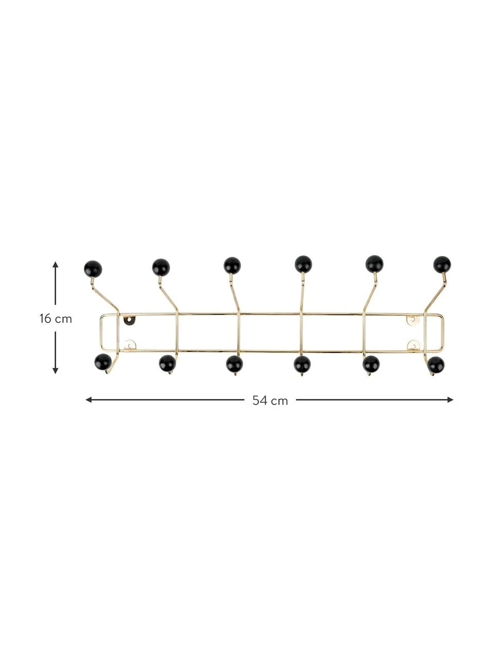 Present Time Portemanteau mural XL en métal Saturnus, larg. 54 x haut. 16 cm 3 Present Time Portemanteau mural XL en métal Saturnus, larg. 54 x haut. 16 cm – Image 3