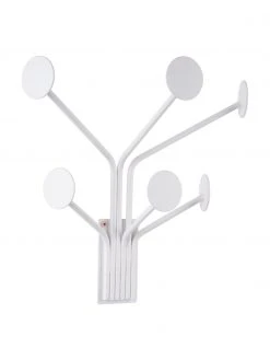 Present Time Portemanteau mural blanc Wall Dots, larg. 27 x haut. 27 cm