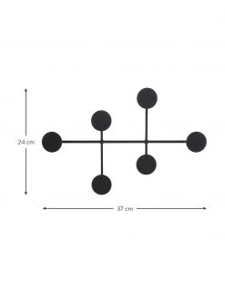 Menu Portemanteau mural en acier Afteroom, larg. 37 x haut. 24 cm -Entrée & couloir Soldes Portemanteau mural en acier Afteroom 2