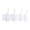 Portemanteau mural en métal blanc Riley, larg. 56 x haut. 10 cm