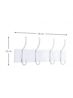 Portemanteau mural en métal blanc Riley, larg. 56 x haut. 10 cm -Entrée & couloir Soldes Portemanteau mural en metal blanc Riley 2