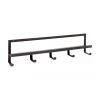 Portemanteau mural en métal noir Quinn, larg. 50 x long. 13 cm
