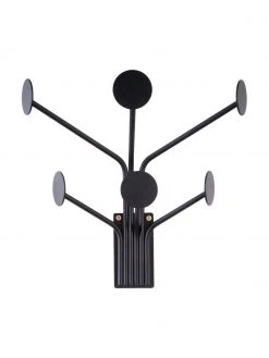 Present Time Portemanteau mural noir Wall Dots, larg. 27 x haut. 27 cm -Entrée & couloir Soldes Portemanteau mural noir Wall Dots 3