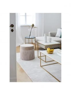 Westwing Collection Pouf à franges en champagne Adriana, ∅ 40 x haut. 40 cm -Entrée & couloir Soldes Pouf a franges en champagne Adriana 2