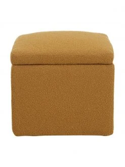 Westwing Collection Pouf avec rangement tissu bouclé jaune moutarde Winou, larg. 50 x haut. 48 cm 9 Westwing Collection Pouf avec rangement tissu bouclé jaune moutarde Winou, larg. 50 x haut. 48 cm -Entrée & couloir Soldes Pouf avec rangement tissu boucle jaune moutarde Winou 3