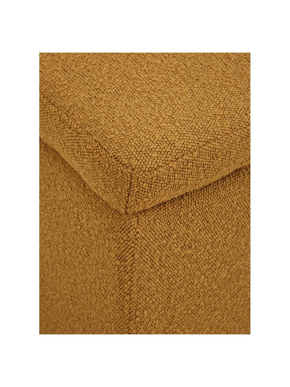 Westwing Collection Pouf avec rangement tissu bouclé jaune moutarde Winou, larg. 50 x haut. 48 cm 5 Westwing Collection Pouf avec rangement tissu bouclé jaune moutarde Winou, larg. 50 x haut. 48 cm – Image 5