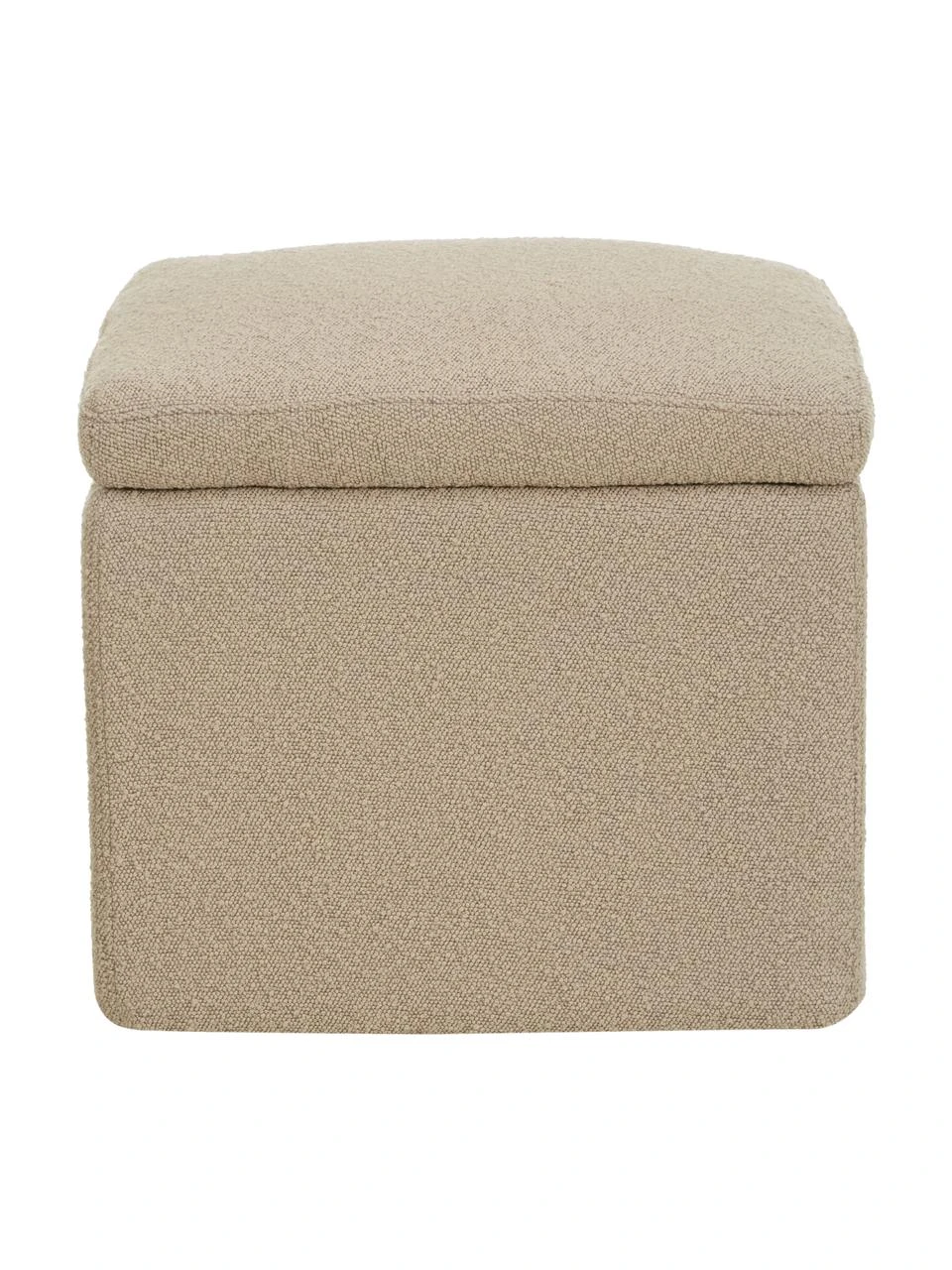 Westwing Collection Pouf avec rangement tissu bouclé taupe Winou, larg. 50 x haut. 48 cm 5 Westwing Collection Pouf avec rangement tissu bouclé taupe Winou, larg. 50 x haut. 48 cm – Image 5