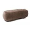 Westwing Collection Pouf canapé haricot brun Alba, larg. 130 x prof. 62 cm