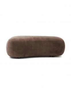 Westwing Collection Pouf canapé haricot brun Alba, larg. 130 x prof. 62 cm -Entrée & couloir Soldes Pouf canape haricot brun Alba 3