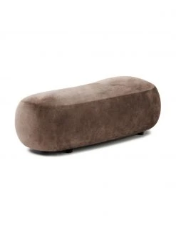 Westwing Collection Pouf canapé haricot brun Alba, larg. 130 x prof. 62 cm -Entrée & couloir Soldes Pouf canape haricot brun Alba 5