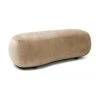 Westwing Collection Pouf canapé haricot couleur sable Alba, larg. 130 x prof. 62 cm