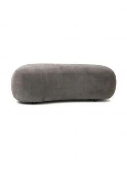 Westwing Collection Pouf canapé haricot gris Alba, larg. 130 x prof. 62 cm -Entrée & couloir Soldes Pouf canape haricot gris Alba 3