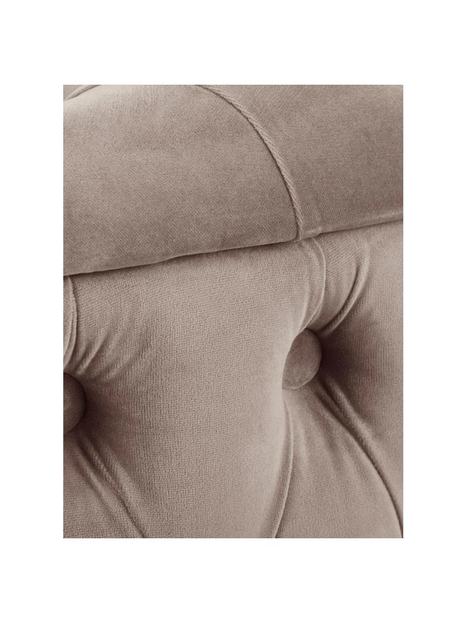 Westwing Collection Pouf coffre XL en velours beige Chiara, Ø 70 x haut. 42 cm 6 Westwing Collection Pouf coffre XL en velours beige Chiara, Ø 70 x haut. 42 cm – Image 6