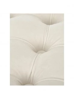 Westwing Collection Pouf coffre XL en velours blanc créme Chiara, Ø 70 x haut. 42 cm -Entrée & couloir Soldes Pouf coffre XL en velours blanc creme Chiara 5