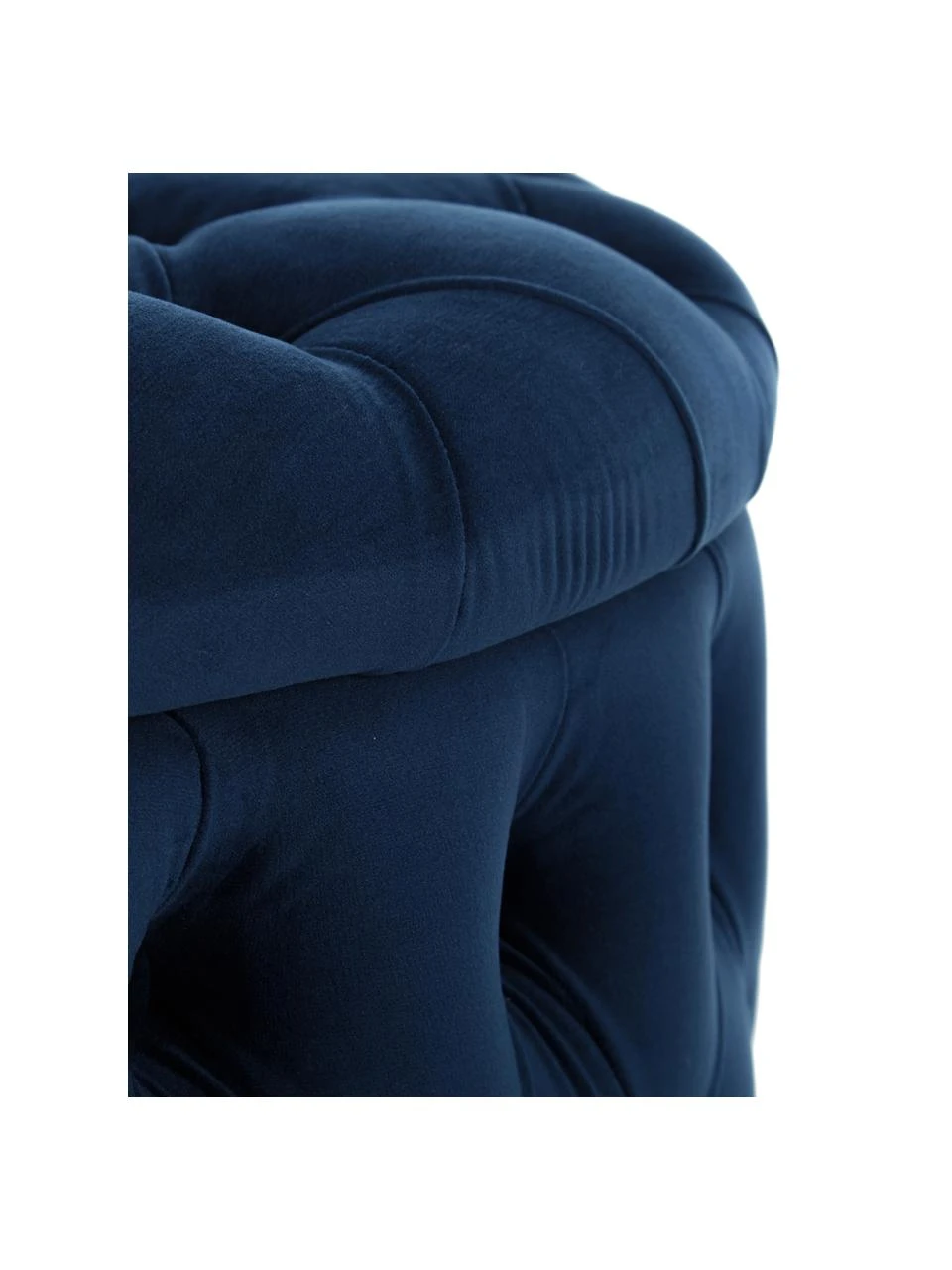 Westwing Collection Pouf coffre XL velours bleu foncé Chiara, Ø 70 x haut. 42 cm 6 Westwing Collection Pouf coffre XL velours bleu foncé Chiara, Ø 70 x haut. 42 cm – Image 6