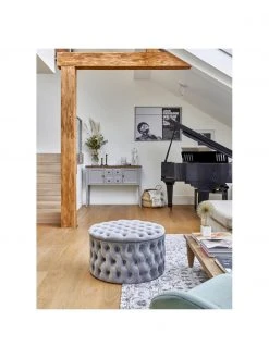 Westwing Collection Pouf coffre XL velours gris Chiara, Ø 70 x haut. 42 cm 8 Westwing Collection Pouf coffre XL velours gris Chiara, Ø 70 x haut. 42 cm -Entrée & couloir Soldes Pouf coffre XL velours gris Chiara 2