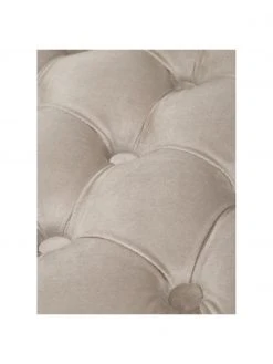 Westwing Collection Pouf coffre en velours beige Chiara, Ø 50 x haut. 42 cm -Entrée & couloir Soldes Pouf coffre en velours beige Chiara 4