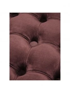 Westwing Collection Pouf coffre en velours brun rouillé Chiara, Ø 50 x haut. 42 cm -Entrée & couloir Soldes Pouf coffre en velours brun rouille Chiara 4