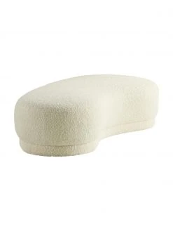 Pouf en peluche blanc crème Coconino, larg. 160 x haut. 36 cm -Entrée & couloir Soldes Pouf en peluche blanc creme Coconino 4
