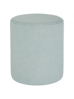 Westwing Collection Pouf rond bleu-vert Daisy, Ø 38 x haut. 45 cm