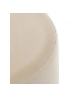 Westwing Collection Pouf rond en velours beige Daisy, Ø 54 x haut. 38 cm -Entrée & couloir Soldes Pouf rond en velours beige Daisy 4
