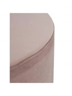 Westwing Collection Pouf rond en velours rose Daisy, Ø 54 x haut. 38 cm -Entrée & couloir Soldes Pouf rond en velours rose Daisy 5