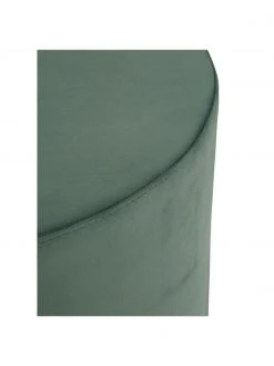 Westwing Collection Pouf rond en velours vert clair Daisy, Ø 54 x haut. 38 cm -Entrée & couloir Soldes Pouf rond en velours vert clair Daisy 4